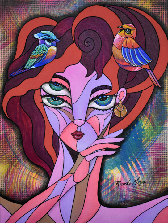 Soñadora 绘画, 15.8x11.8 in