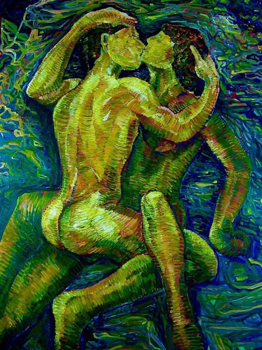 Ein Bett im Kornfeld 绘画, 47.2x39.4 in