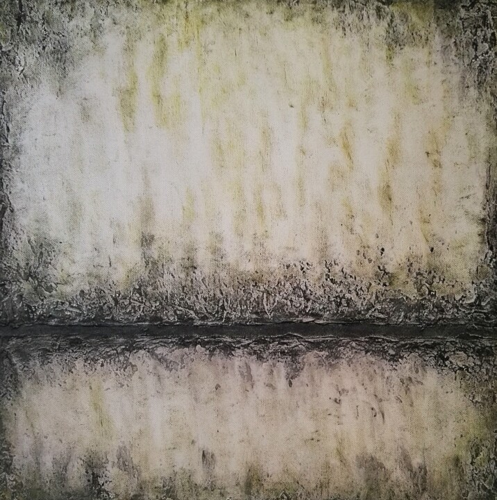 Toile abstraite, moderne minimaliste 绘画, 15.8x15.8 in