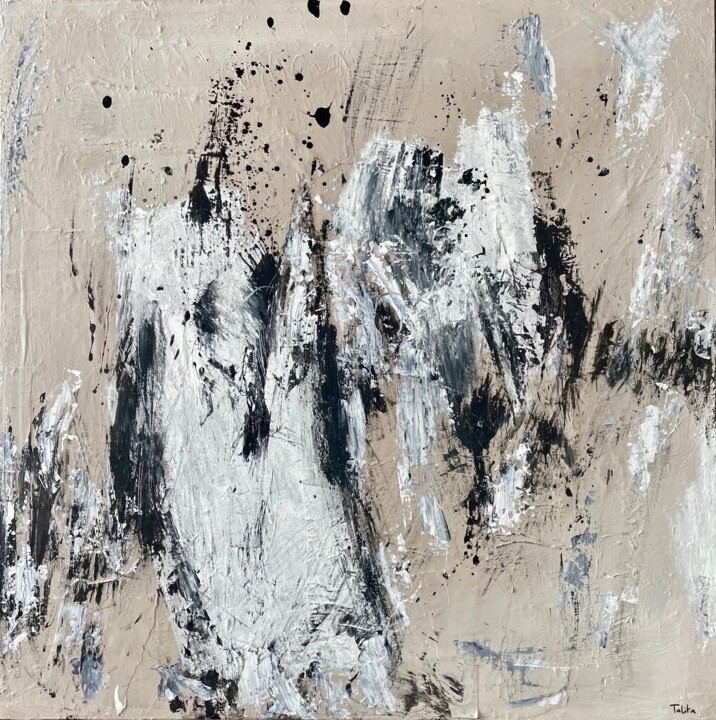 my gods my dogs 绘画, 31.5x31.5 in