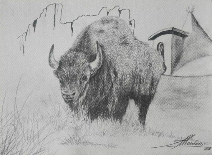 O Imponente Bisão 图画, 11x15 in