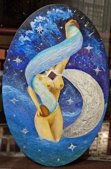 Star Tarot 绘画, 15.8x5.9 in