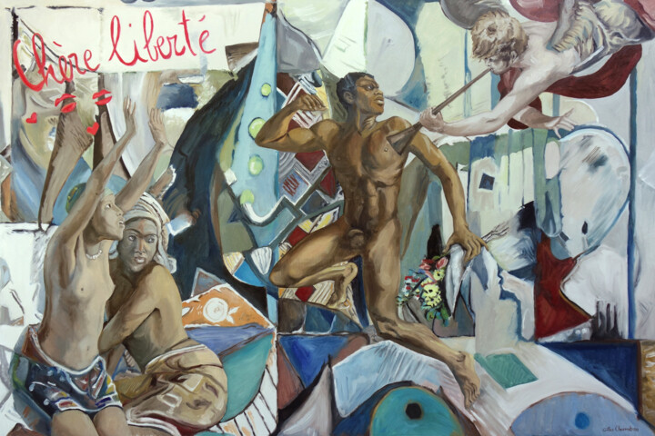 Chère liberté 绘画, 39.4x59.1 in