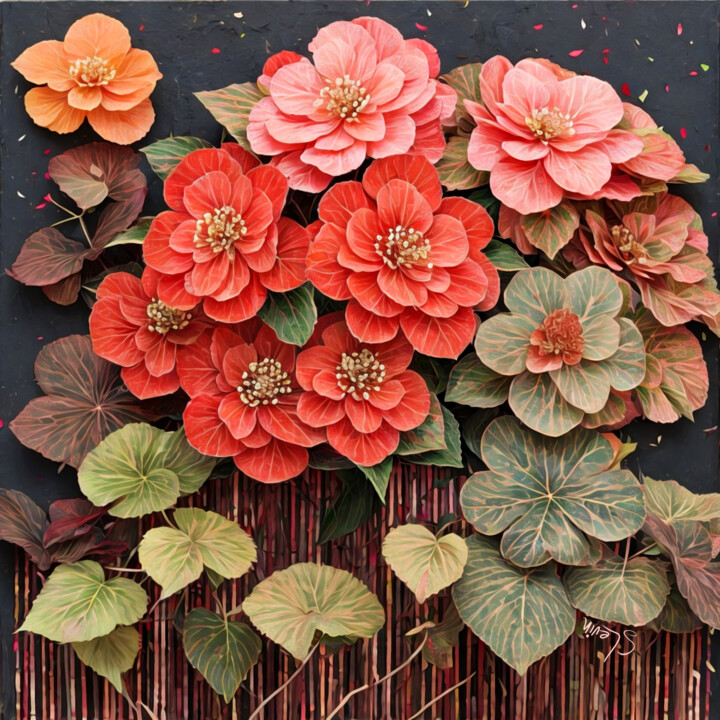 begonia maculata 数字艺术