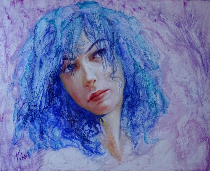 💙Peut-être 💙Maybe 绘画, 15.8x19.3 in