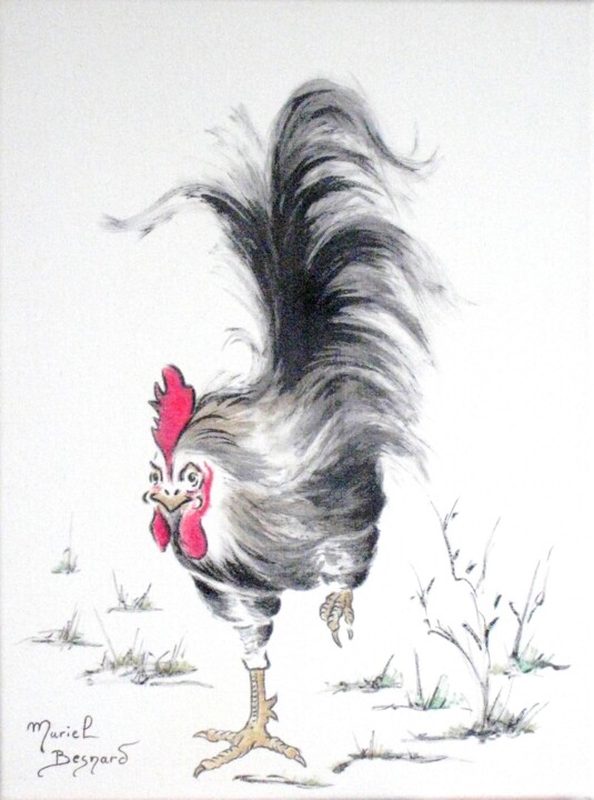 Le coq 绘画, 11.7x8.3 in