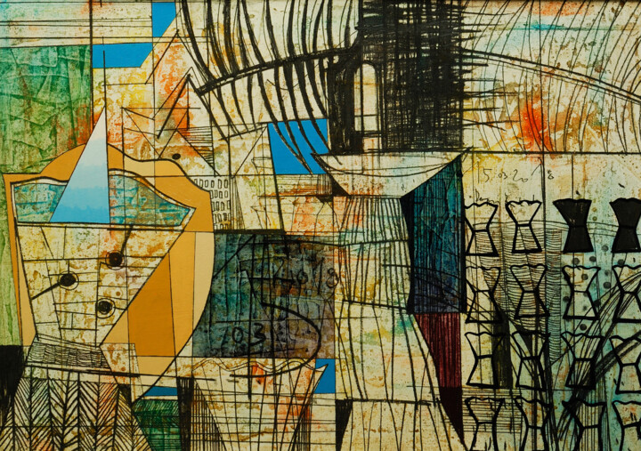 Composition 57 绘画, 19.7x27.6 in