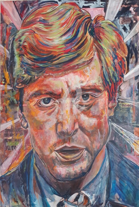 ALMODOVAR PRESENTA A AL PACINO EN AUTO-RETRATO 绘画, 51.2x38.2 in