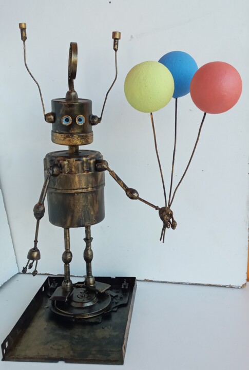 Escultura intitulada "На праздник" por Steampunker_ukraine, Obras de arte originais, Metais