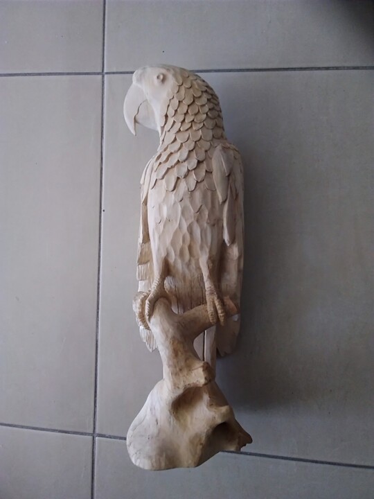 Parrot. Perroquet. Попугай. 雕塑, 15.4x5.9 in