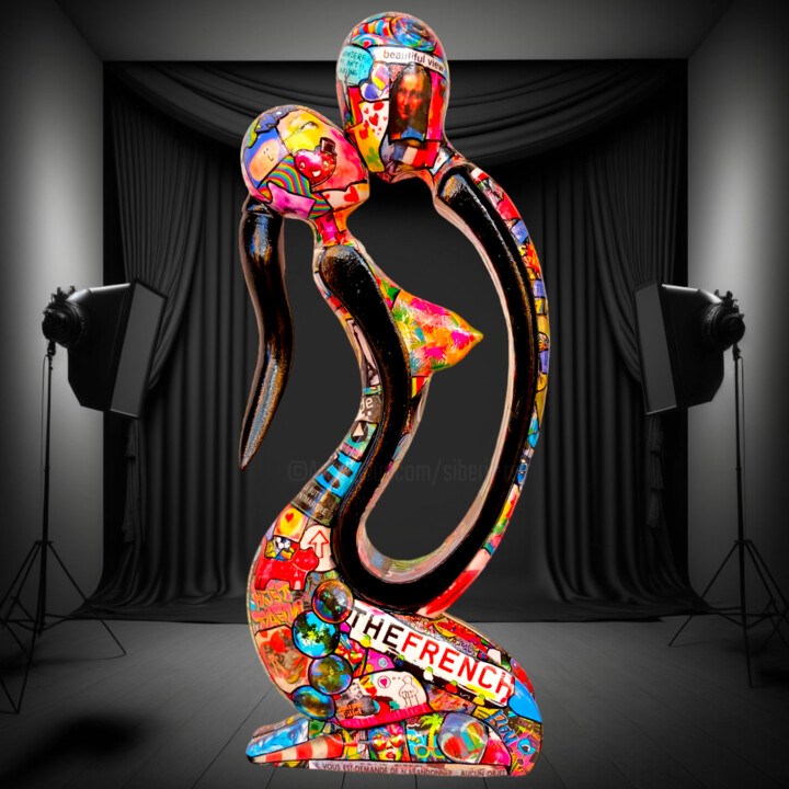 Le Baiser 3 雕塑, 19.7x8.3 in