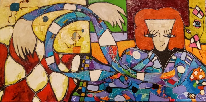 Repos bien mérité 绘画, 18x36 in