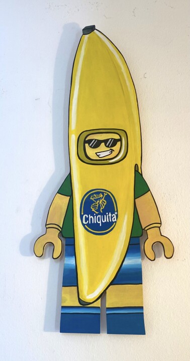 Big banana 绘画, 21.3x9.1 in