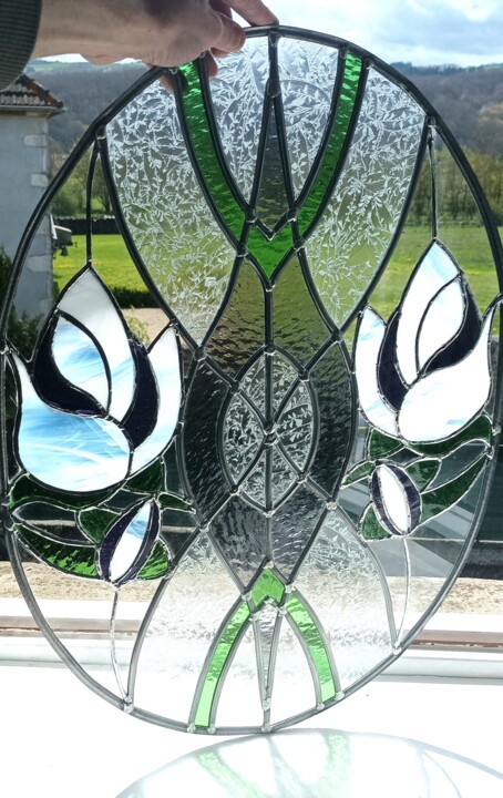 Sculpture intitulée "Inspiration Art Nou…" par Renaud Angerville-Langlois, Œuvre d'art originale, Verre