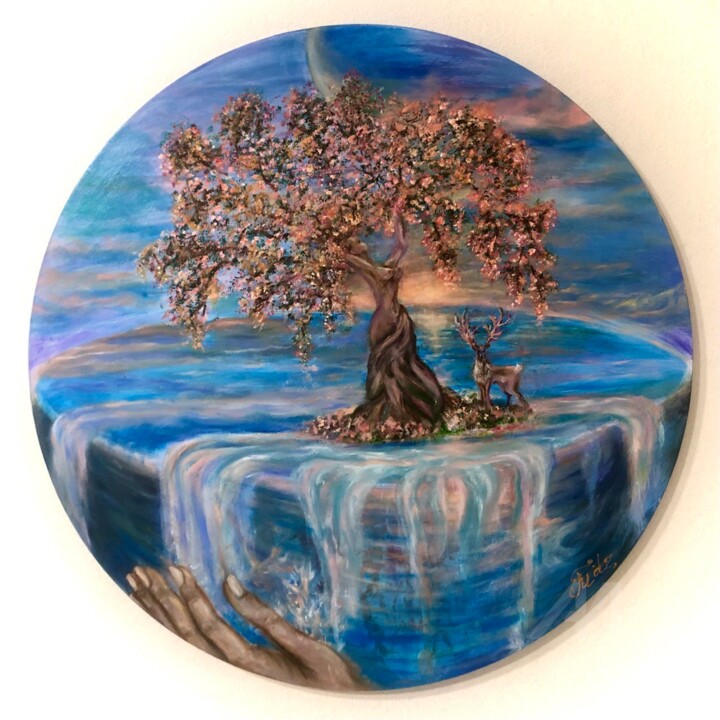 "Alchemy" The Tree of Life 绘画, 31.5x31.5 in