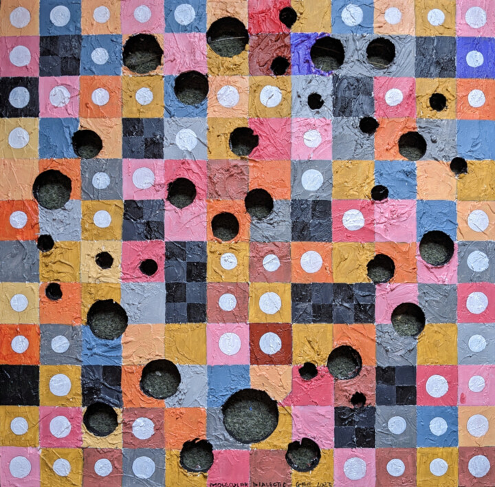 Painting titled "Molecular Dialectic" by Gerald Shepherd F.F.P.S., Original Artwork, Acrylic