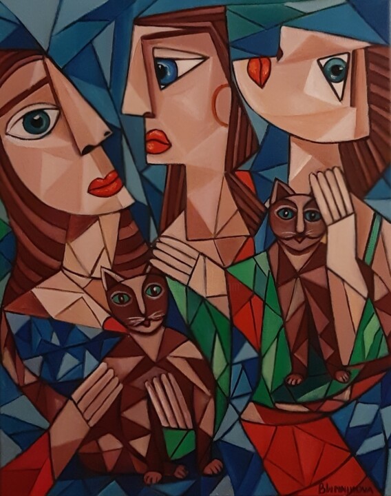 Onde está o meu gato 绘画, 19.7x15.8 in