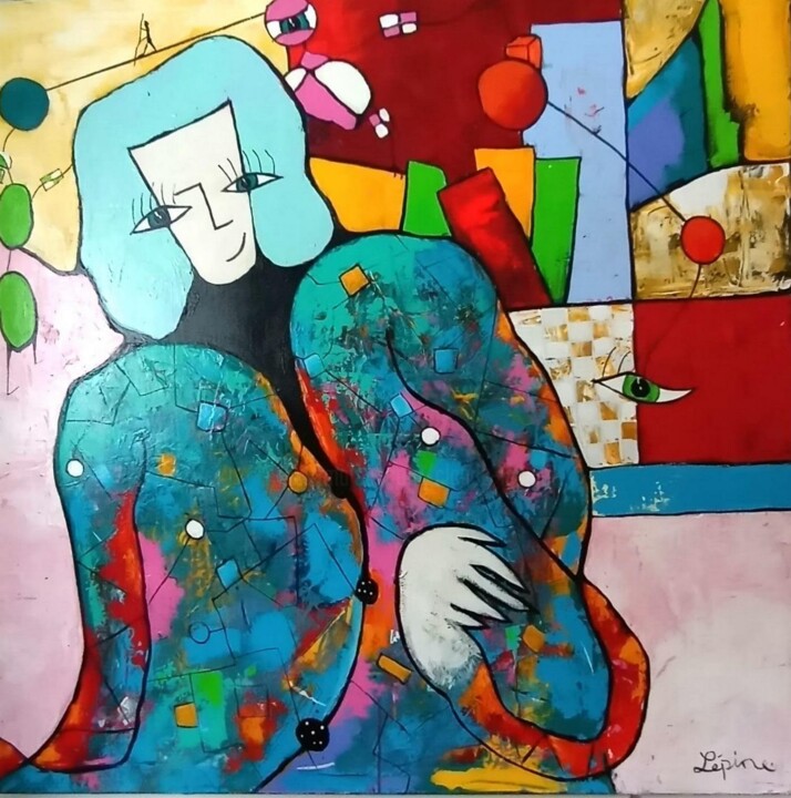 绘画,  48x48 in 