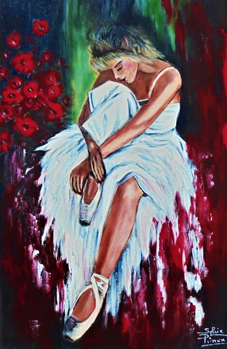 ballerine 绘画, 16.1x10.6 in