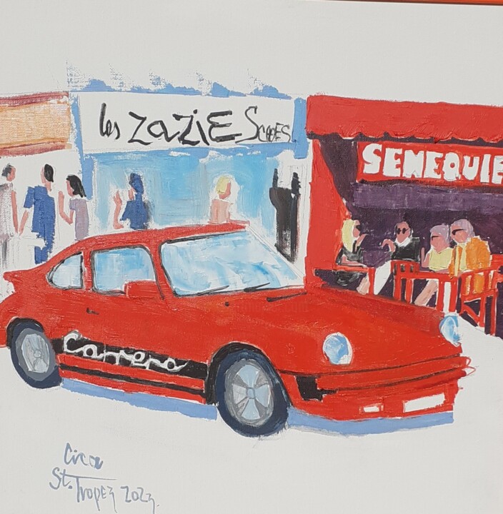 Défilé de Porsche 2 绘画, 15.8x15.8 in