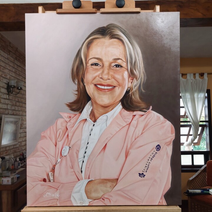 绘画 标题为“Retrato Telma Sobol…” 由Luis Mielle, 原创艺术品, 油