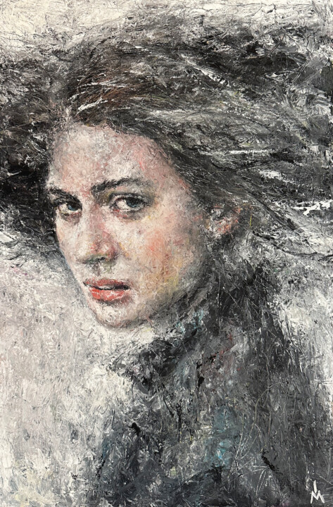 BIRCH #21 绘画, 23.6x15.8 in