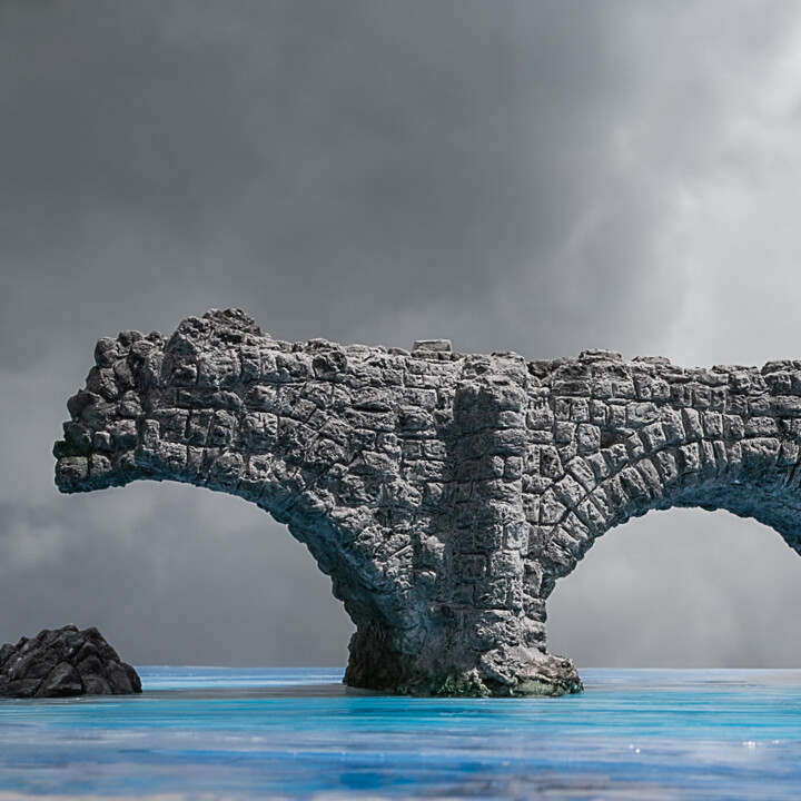 Broken bridge 240 摄影, 15.8x15.8 in