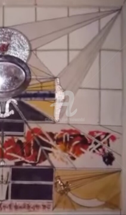 I reach the angels 绘画, 59.1x78.7 in
