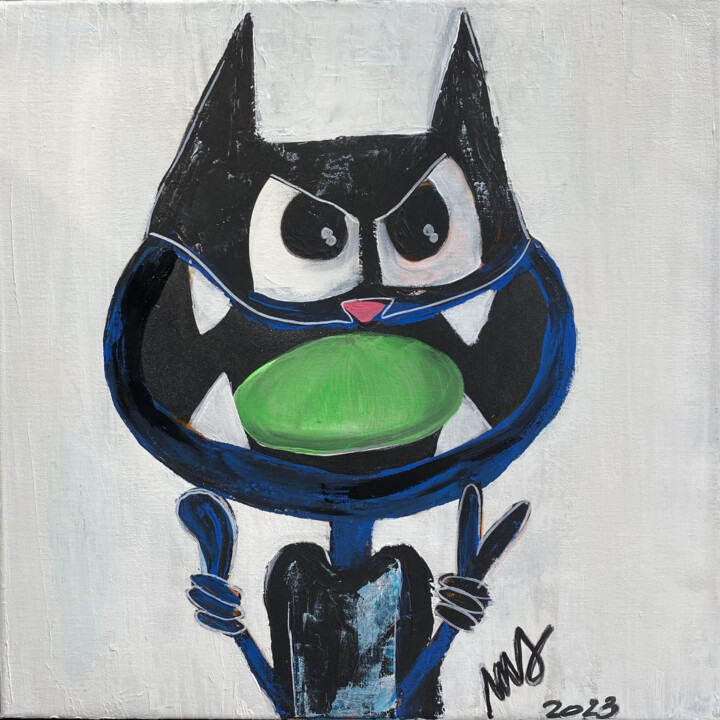 BatMiaou 绘画, 19.7x19.7 in