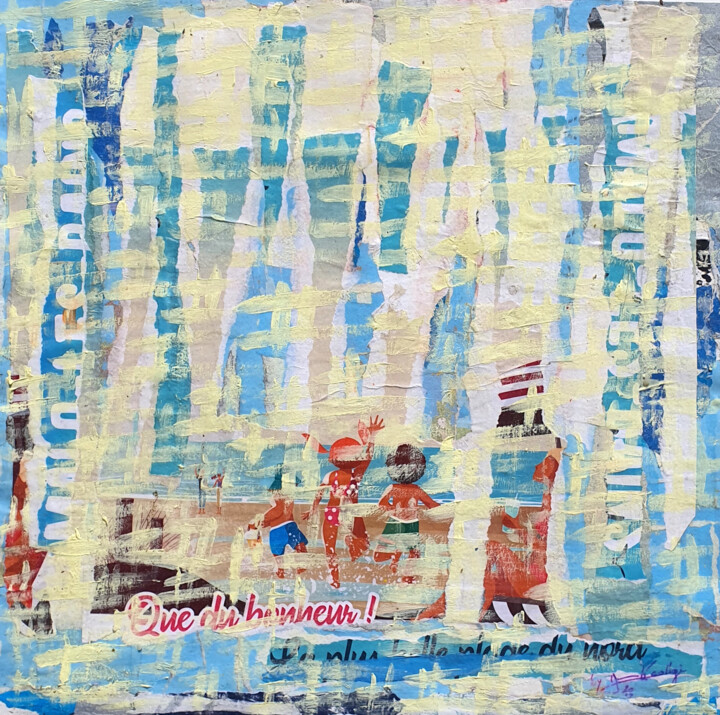 Malo les Bains Plage 拼贴, 15.8x15.8 in