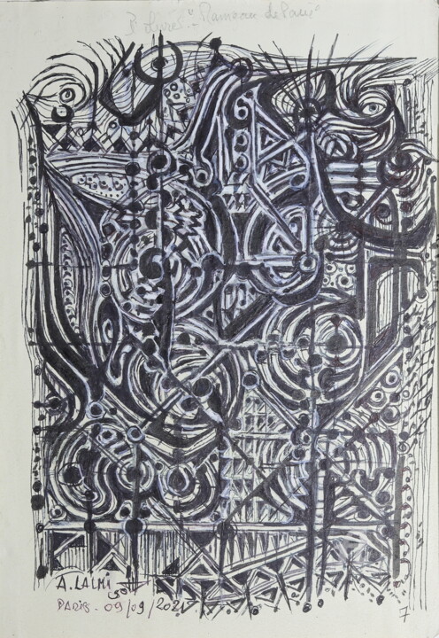 L'Olivier Rameau de Paix 绘画, 11.4x7.9 in