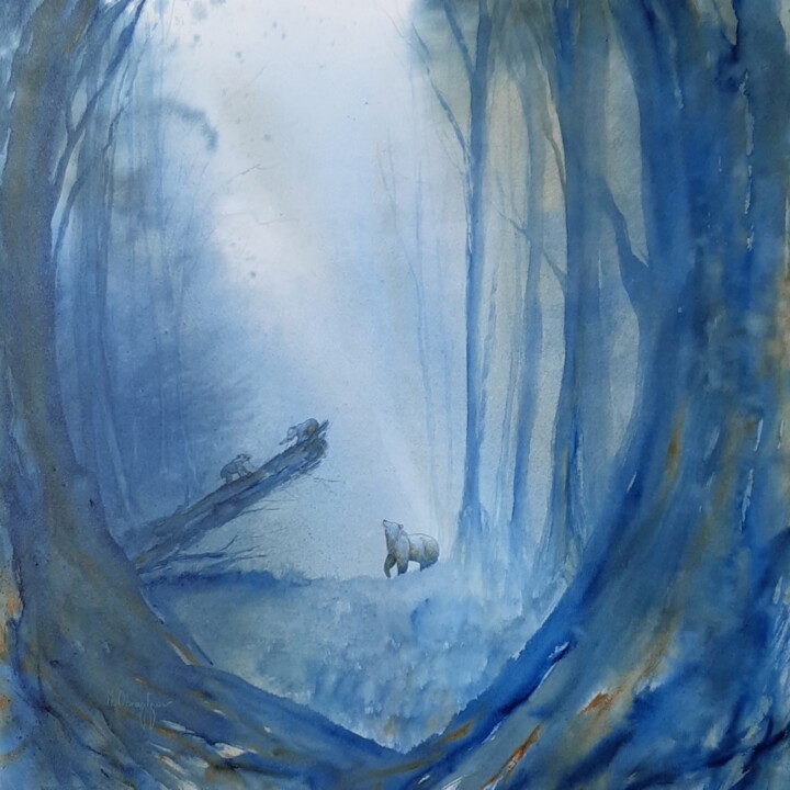 Attentive 绘画, 39.4x39.4 in
