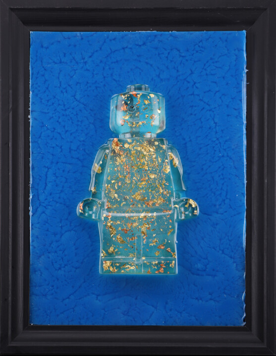 Bas relief Roboclusion Cartier or et cuivre 雕塑, 15.8x11.8 in