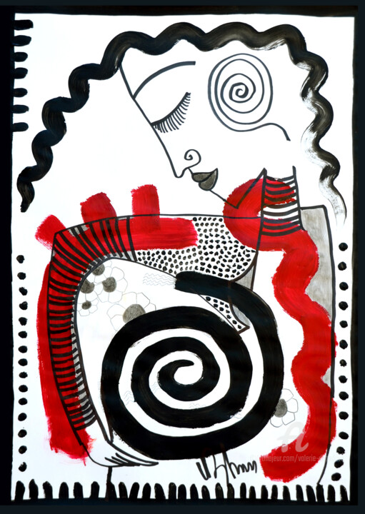 Peinture intitulée "A l'intérieur de so…" par Valérie Depadova, Œuvre d'art originale, Acrylique
