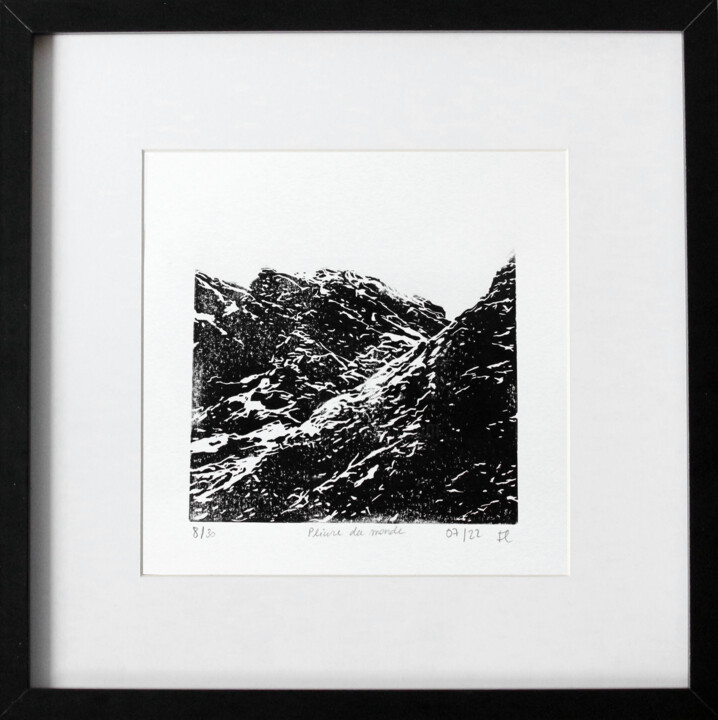 Pliure du monde 4/30 Printmaking, 7.9x7.9 in