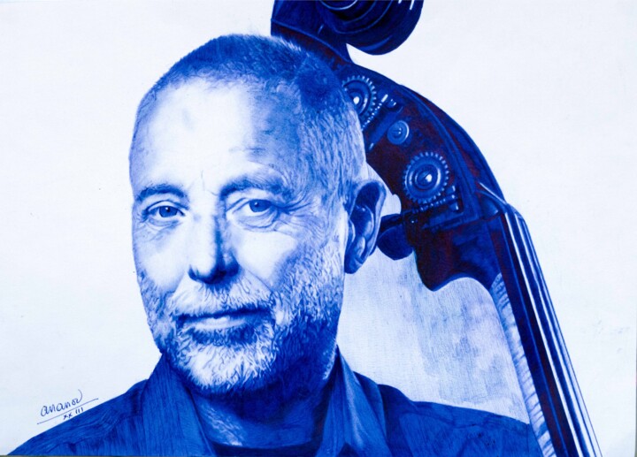 Dave Holland Resim, 13x19 in