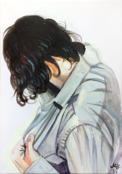 Shroud VI. 绘画, 13.8x9.8 in
