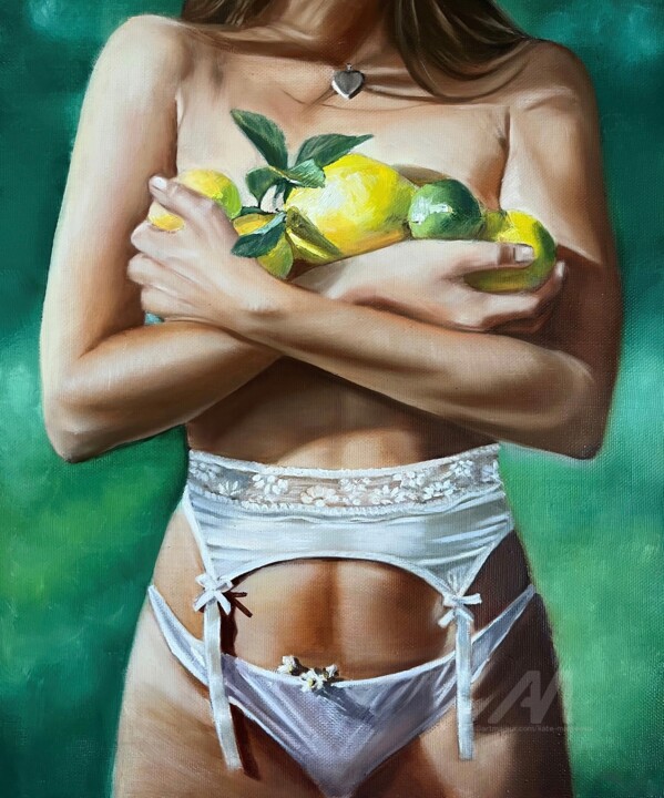 LEMONS 绘画, 23.6x19.7 in