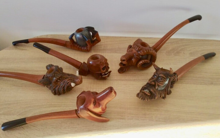 Sculpture titled "Collection of smoki…" by Gennadii Nikitin, Original Artwork, Wood