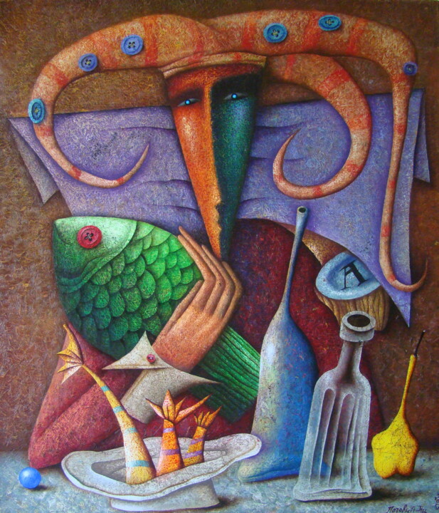 Thursday. Dessert 绘画, 27.6x23.6 in