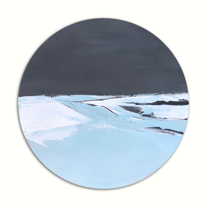The cold horizon 01 绘画, 15.8x15.8 in