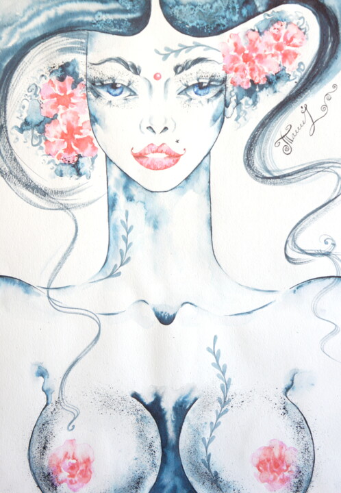 Mila 绘画, 16.9x11.4 in