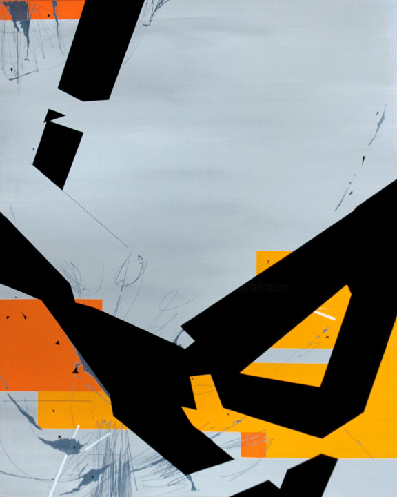 Schilderij getiteld "Bold_232" door Ernst Kruijff, Origineel Kunstwerk, Acryl