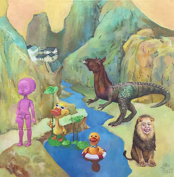 童梦2 绘画, 19.7x19.7 in