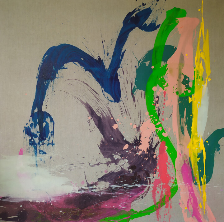 Vides & Vibrations 绘画, 59.1x59.1 in