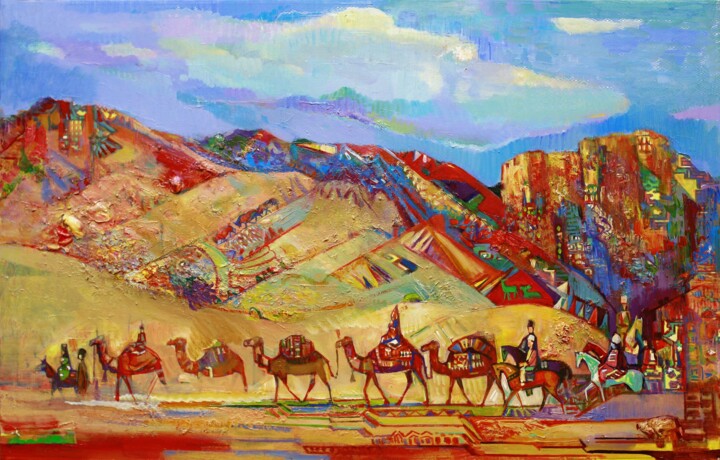Caravan part I 绘画, 27.6x39.4 in