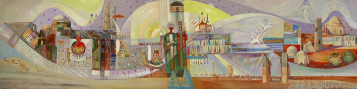 Dehistan 绘画, 39.4x157.5 in