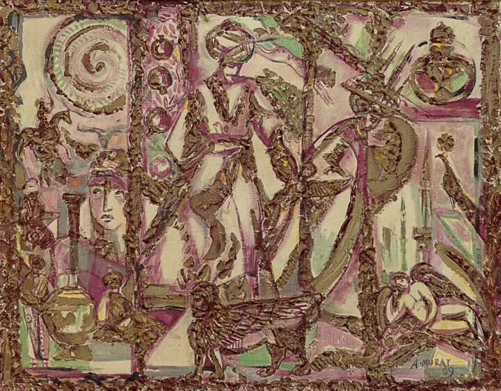 Ederne mosaic 绘画, 27.6x35.4 in
