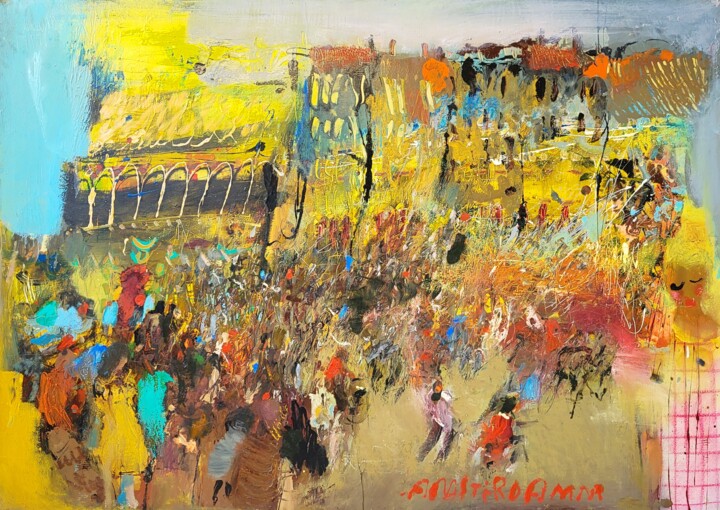 Amsterdam summer 绘画, 39.4x55.1 in