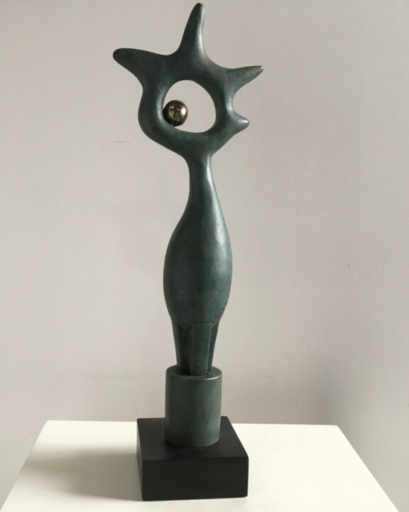 Bird and Star 雕塑, 17.3x3.9 in
